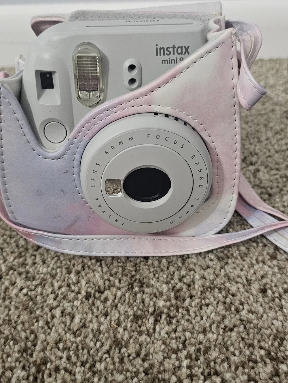 Instax Pink Marble Camera Crossbody Bag